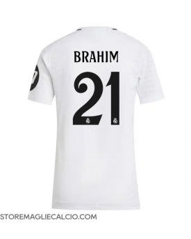 Real Madrid Brahim Diaz #21 Maglia Gara Casa Repliche 2024-25 Donna